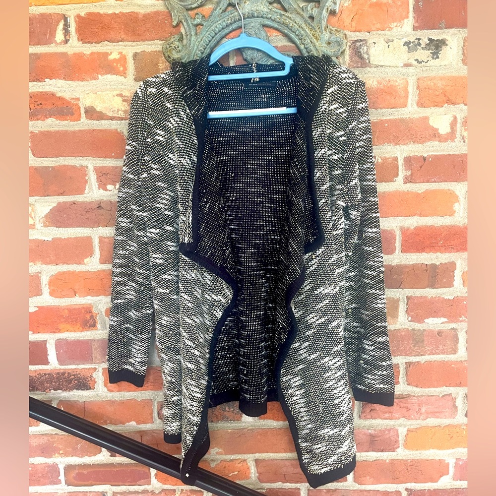 NEW BCBGMAXAZRIA Alpaca Blend Knit Hooded Cardigan Duster Sweater